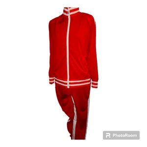 Red 2 Piece Jogging Set